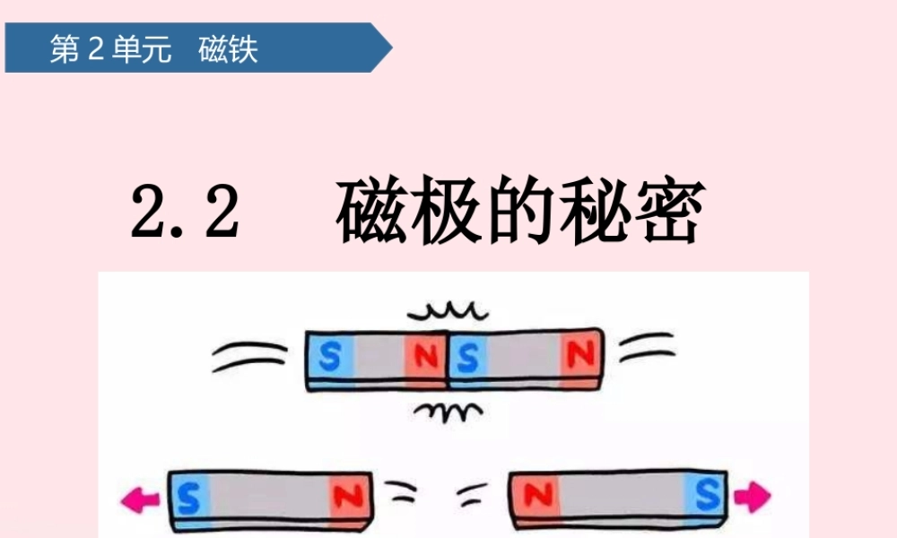 二年级科学下册 第二单元 磁铁 第5课 磁极的秘密课件 青岛版五四制-青岛版小学二年级下册自然科学课件