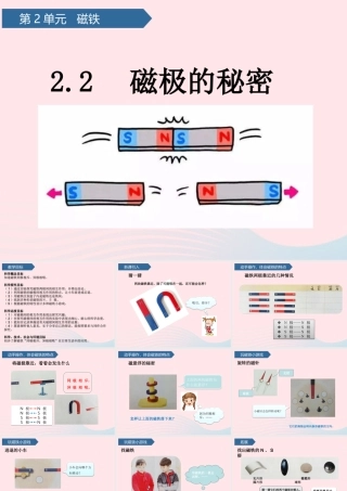 二年级科学下册 第二单元 磁铁 第5课 磁极的秘密课件 青岛版五四制-青岛版小学二年级下册自然科学课件