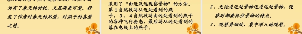 三年级语文下册 第一单元 2 燕子教学课件 新人教版-新人教版小学三年级下册语文课件