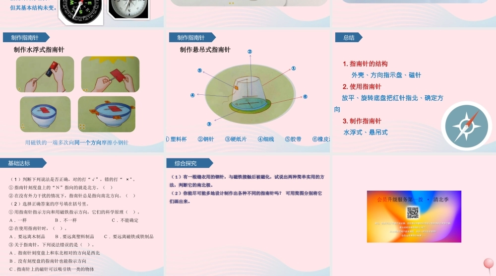 二年级科学下册 第二单元 磁铁 第6课 指南针课件 青岛版五四制-青岛版小学二年级下册自然科学课件