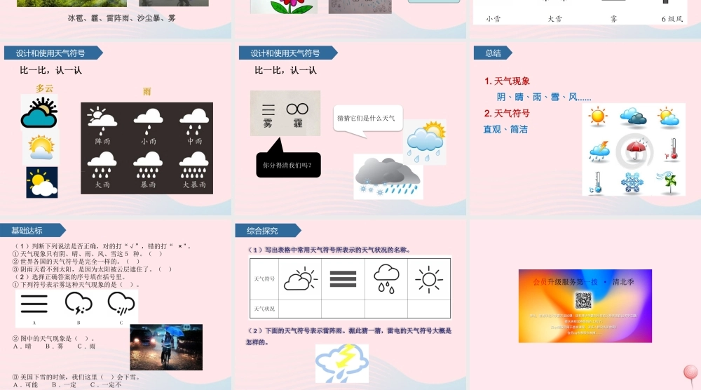 二年级科学下册 第三单元 认识天气 第7课 多样的天气课件 青岛版五四制-青岛版小学二年级下册自然科学课件