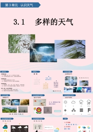 二年级科学下册 第三单元 认识天气 第7课 多样的天气课件 青岛版五四制-青岛版小学二年级下册自然科学课件
