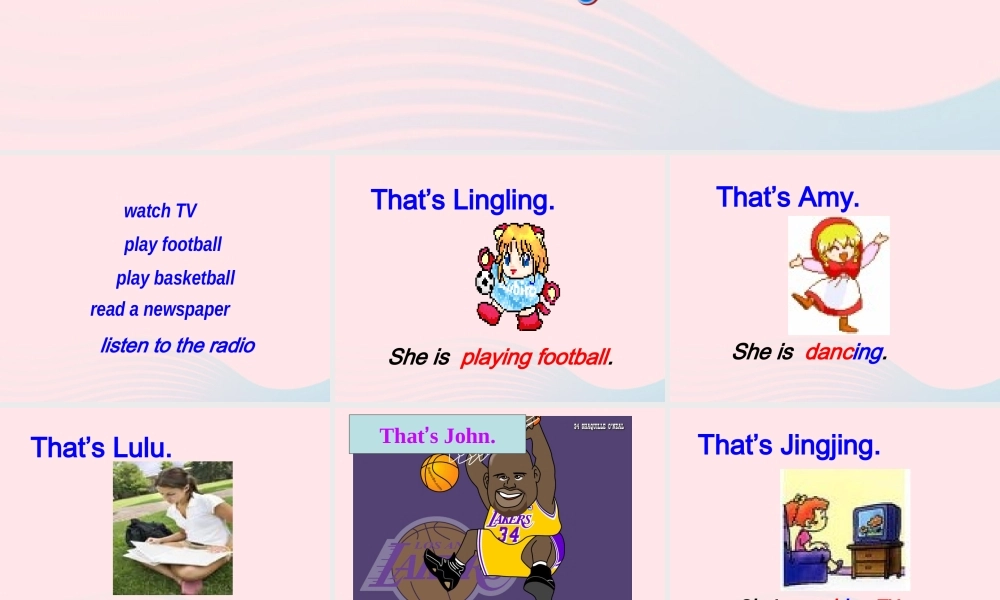 二年级英语下册 Module 2 Unit 1 She’s listening to the radio课件4 外研版（一起）-外研版小学二年级下册英语课件