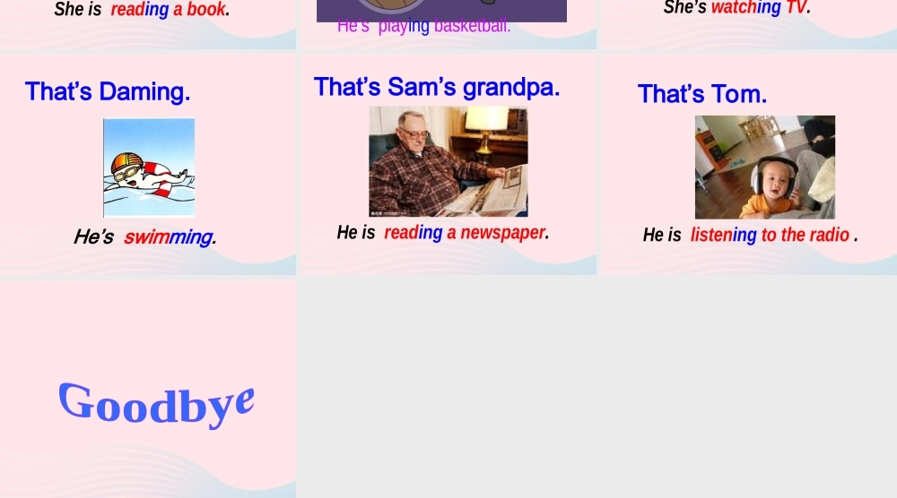 二年级英语下册 Module 2 Unit 1 She’s listening to the radio课件4 外研版（一起）-外研版小学二年级下册英语课件