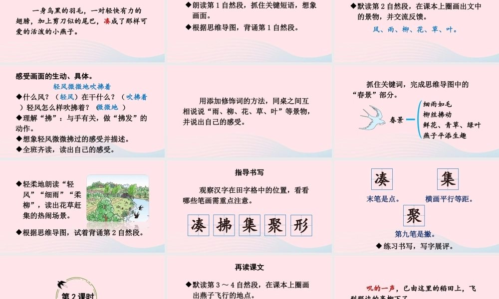 三年级语文下册 第一单元 2《燕子》教学课件 新人教版-新人教版小学三年级下册语文课件