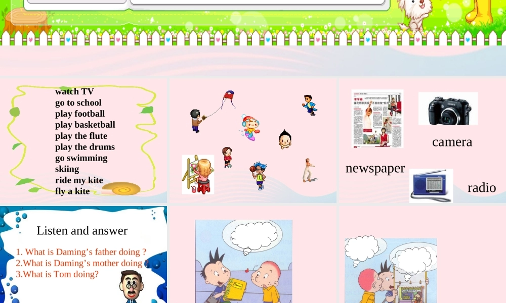 二年级英语下册 Module 2 Unit 1 She’s listening to the radio课件6 外研版（一起）-外研版小学二年级下册英语课件