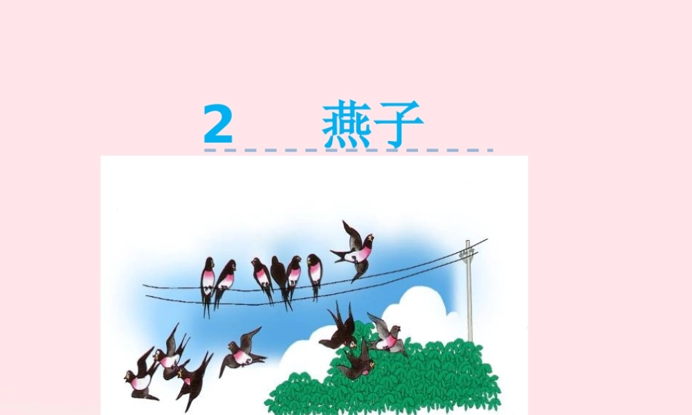 三年级语文下册 第一单元 2《燕子》课堂教学课件1 新人教版-新人教版小学三年级下册语文课件