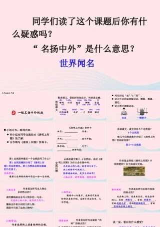 三年级语文下册 第三单元 12《一幅名扬中外的画》教学课件 新人教版-新人教版小学三年级下册语文课件