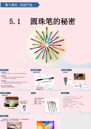 二年级科学下册 第五单元 科技产品 第15课 圆珠笔的秘密课件 青岛版五四制-青岛版小学二年级下册自然科学课件