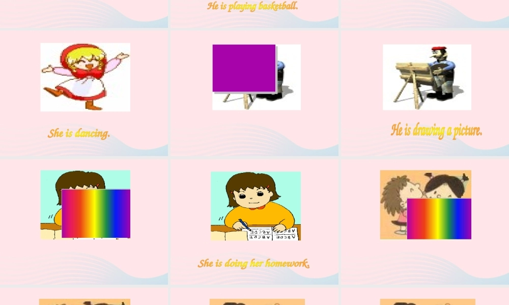 二年级英语下册 Module 2 Unit 2  I’m drawing a picture课件3 外研版（一起）-外研版小学二年级下册英语课件