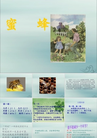三年级语文下册 第四单元 14 蜜蜂教学课件2 新人教版-新人教版小学三年级下册语文课件