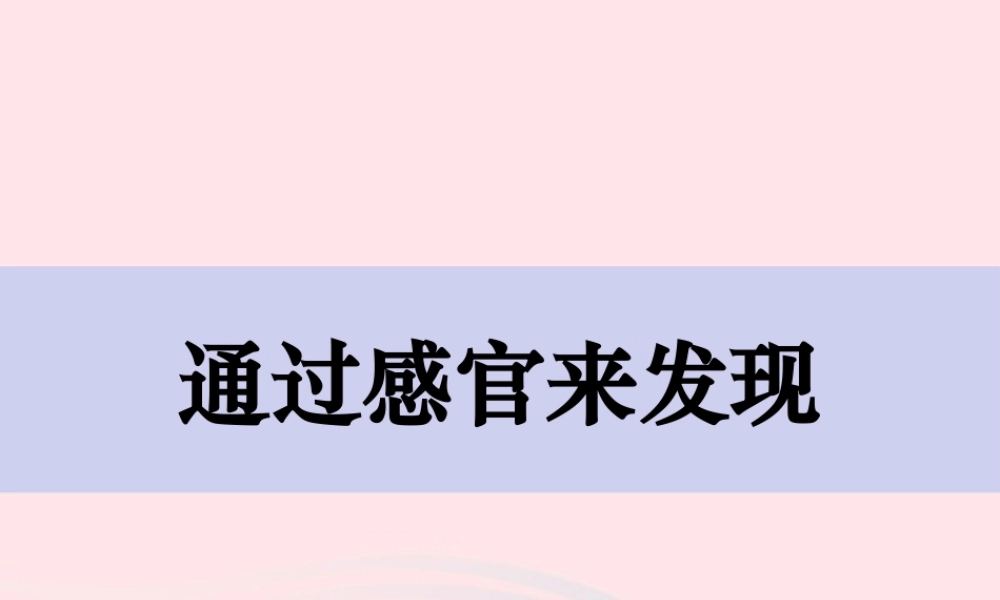 二年级科学下册 我们自己 2《通过感官来发现》课件 教科版-教科版小学二年级下册自然科学课件