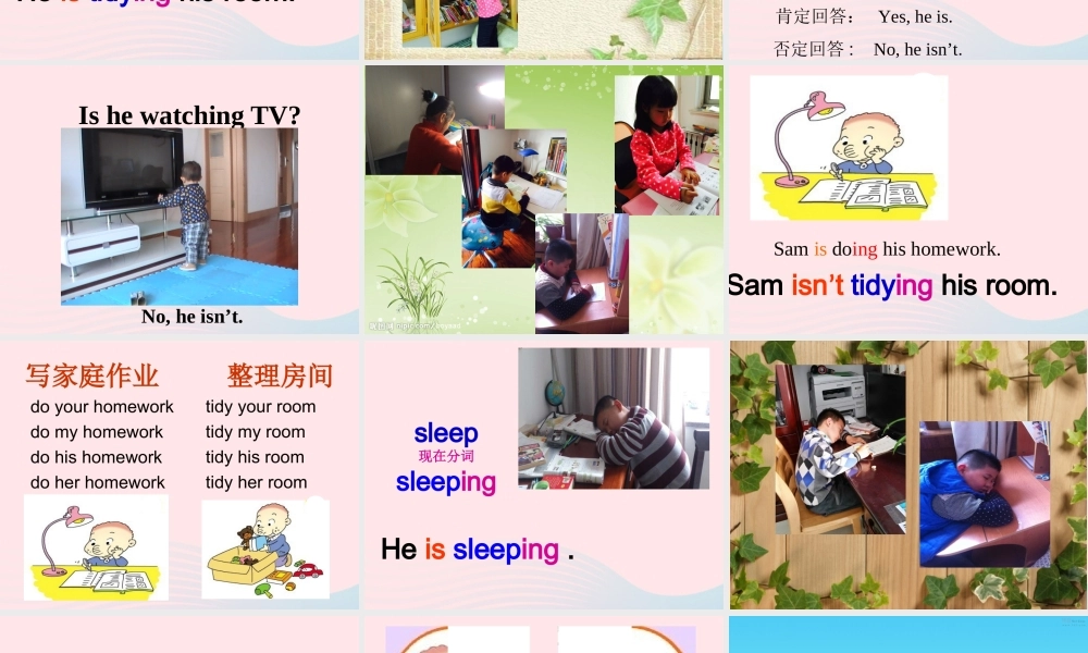 二年级英语下册 Module 3 Unit 1 Sam isn’t tidying his room课件4 外研版（一起）-外研版小学二年级下册英语课件