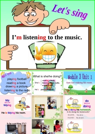 二年级英语下册 Module 3 Unit 1 Sam isn’t tidying his room课件4 外研版（一起）-外研版小学二年级下册英语课件