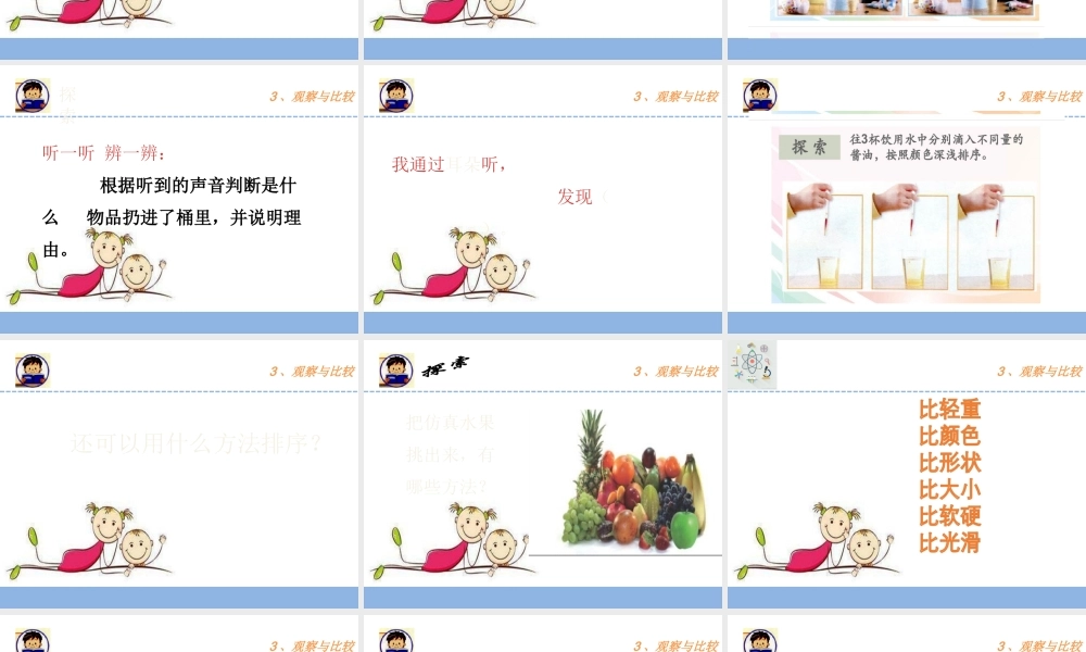 二年级科学下册 我们自己 3 观察与比较课件 教科版-教科版小学二年级下册自然科学课件