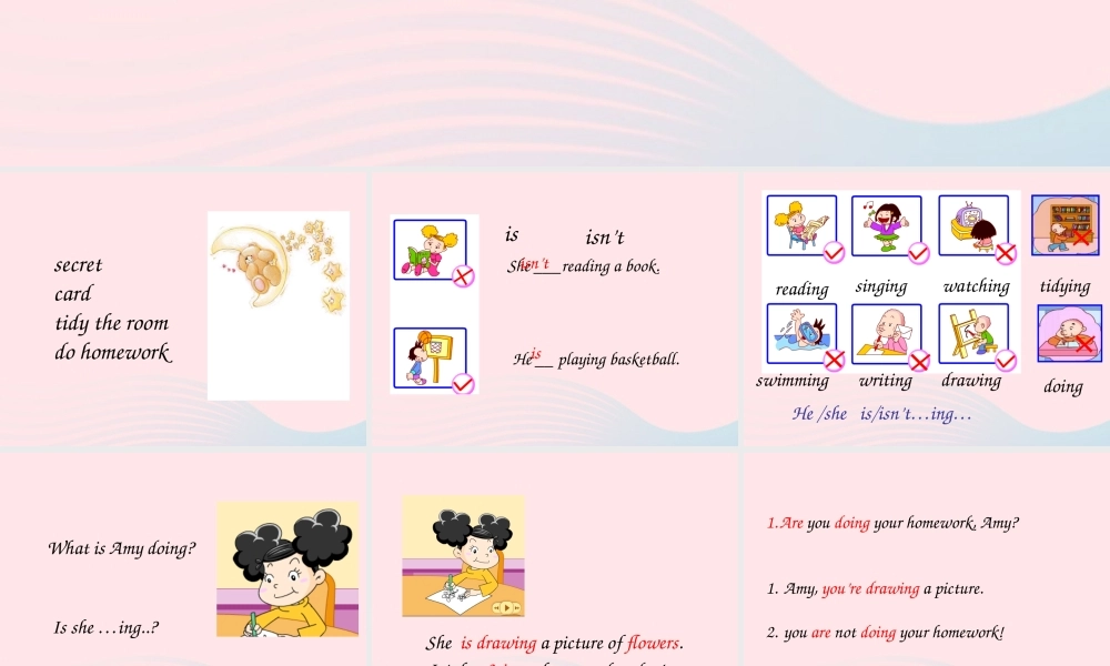 二年级英语下册 Module 3 Unit 2 Are you doing your homework课件3 外研版（一起）-外研版小学二年级下册英语课件