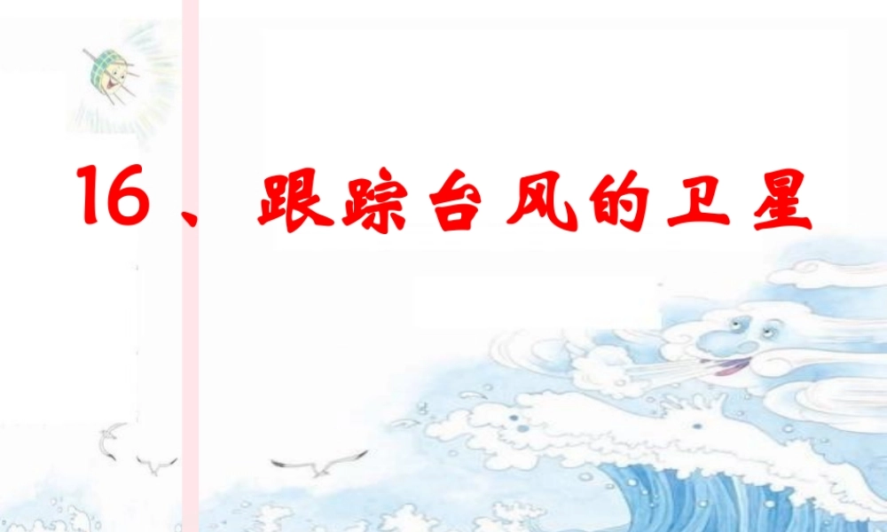 三年级语文下册 第五单元 16跟踪台风的卫星课件1 苏教版-苏教版小学三年级下册语文课件