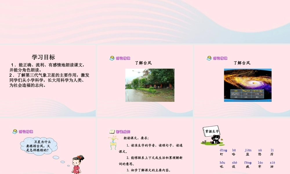 三年级语文下册 第五单元 16跟踪台风的卫星课件2 苏教版-苏教版小学三年级下册语文课件