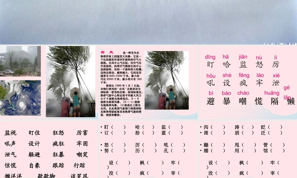 三年级语文下册 第五单元 16跟踪台风的卫星课件3 苏教版-苏教版小学三年级下册语文课件