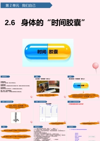 二年级科学下册 我们自己 6身体的时间胶囊课件 教科版-教科版小学二年级下册自然科学课件