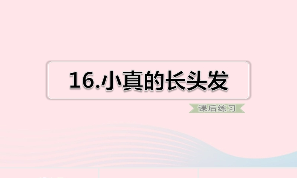 三年级语文下册 第五单元 16小真的长头发习题课件 新人教版-新人教版小学三年级下册语文课件