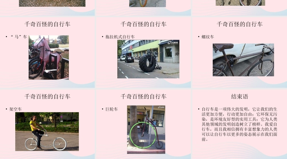 二年级生活与科技下册 1.1《认识自行车》课件 新人教版-新人教版小学二年级下册自然科学课件