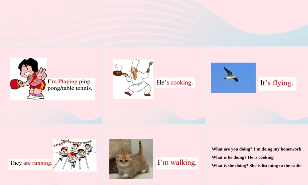 二年级英语下册 Module 4 Unit 1 What are you doing课件3 外研版（一起）-外研版小学二年级下册英语课件