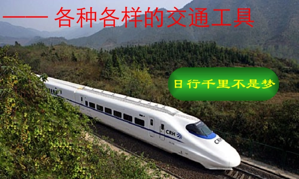 二年级生活与科技下册 1.3《各种各样的交通工具》课件1 新人教版-新人教版小学二年级下册自然科学课件