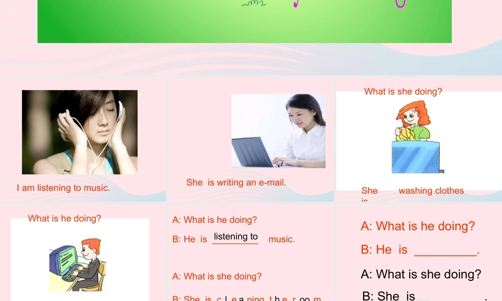 二年级英语下册 Module 4 Unit 1 What are you doing课件6 外研版（一起）-外研版小学二年级下册英语课件