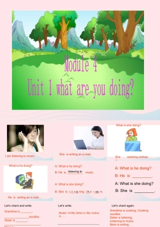 二年级英语下册 Module 4 Unit 1 What are you doing课件6 外研版（一起）-外研版小学二年级下册英语课件