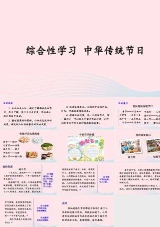 三年级语文下册 第三单元 综合性学习《中国传统节日》课件2 新人教版-新人教版小学三年级下册语文课件