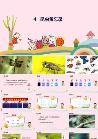 三年级语文下册 第一单元 4 昆虫备忘录课件2 新人教版-新人教版小学三年级下册语文课件