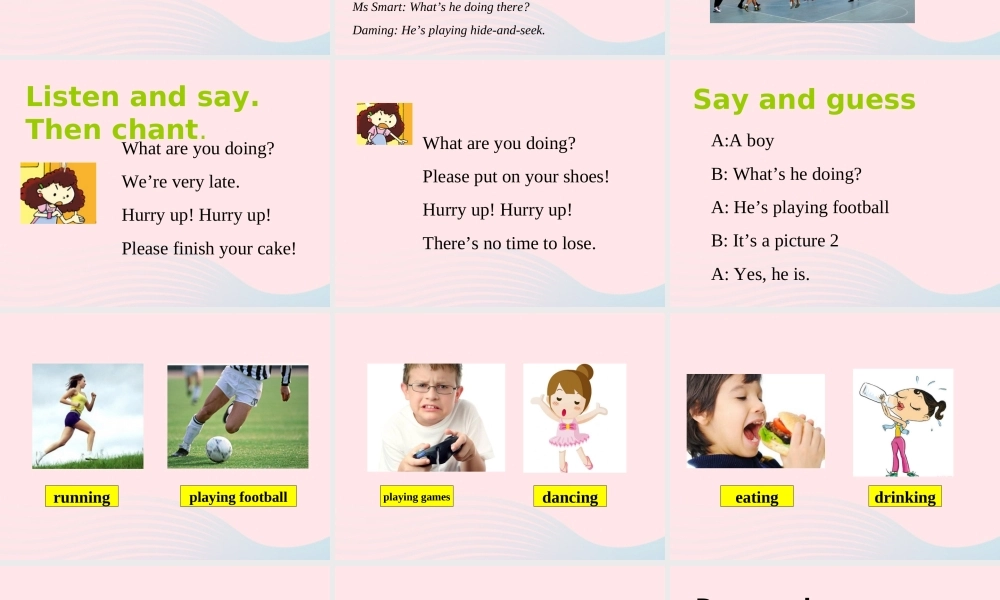 二年级英语下册 Module 4 Unit 2 What's he doing课件1 外研版（一起）-外研版小学二年级下册英语课件