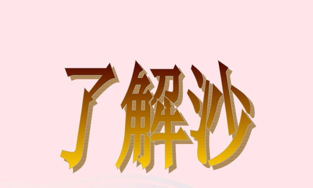 二年级生活与科技下册 3.2《观察沙》课件 新人教版-新人教版小学二年级下册自然科学课件