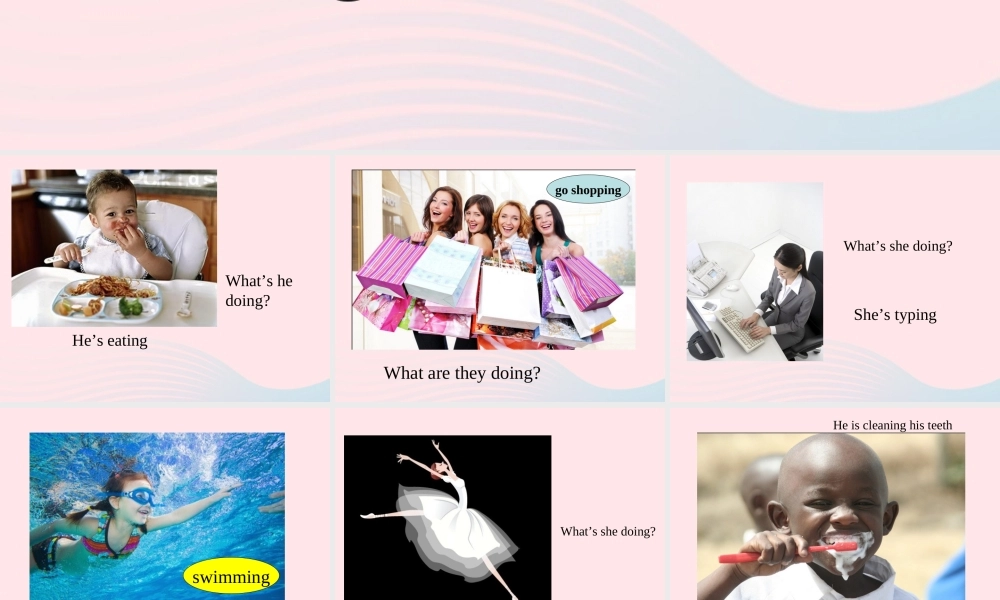 二年级英语下册 Module 4 Unit 2 What's he doing课件3 外研版（一起）-外研版小学二年级下册英语课件