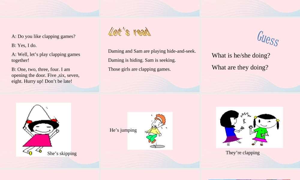 二年级英语下册 Module 5 Unit 1 Lingling is skipping课件1 外研版（一起）-外研版小学二年级下册英语课件