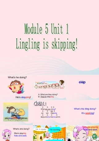 二年级英语下册 Module 5 Unit 1 Lingling is skipping课件4 外研版（一起）-外研版小学二年级下册英语课件