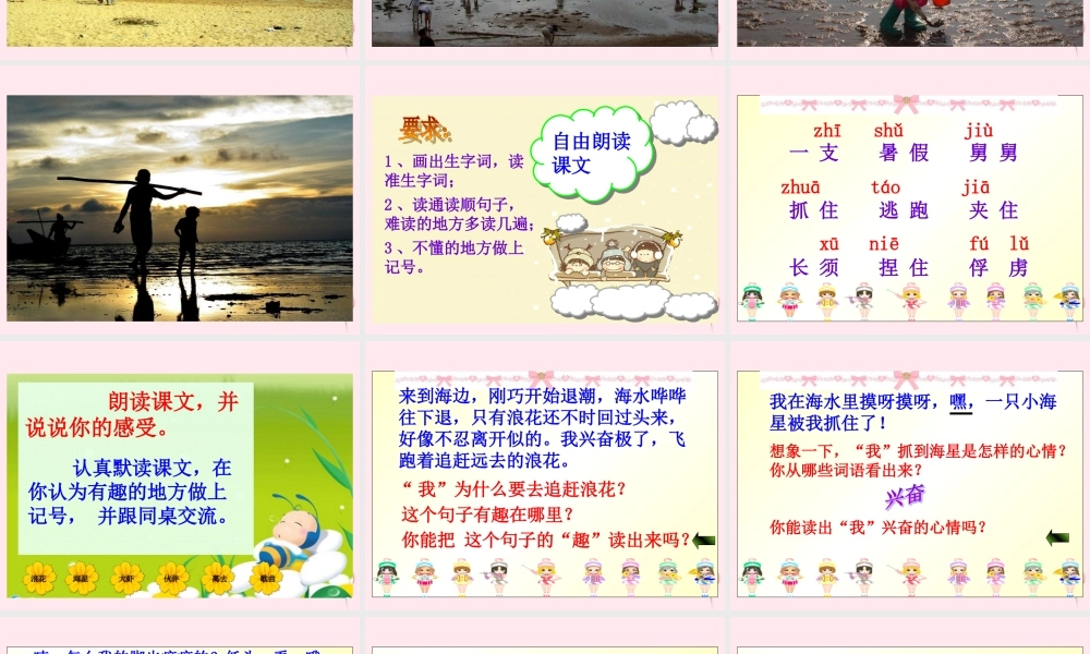 三年级语文下册 第四单元 第11课《赶海》课件 苏教版