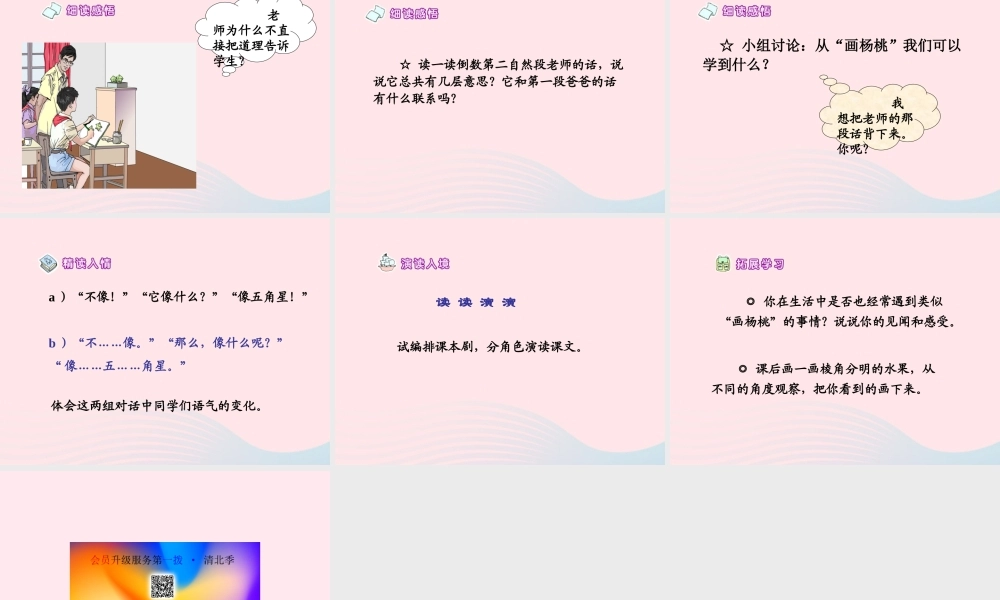 三年级语文下册 第三组 11《画杨桃》课堂教学课件3 新人教版-新人教版小学三年级下册语文课件