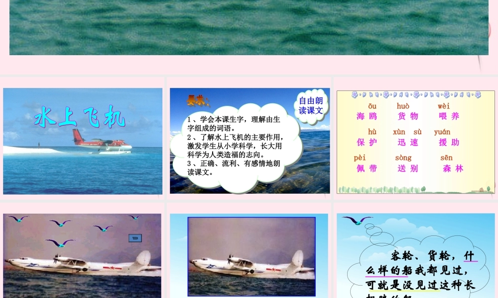 三年级语文下册 第五单元 第16课《水上飞机》课件 苏教版