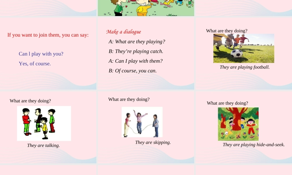 二年级英语下册 Module 5 Unit 2 What are the kids playing课件5 外研版（一起）-外研版小学二年级下册英语课件