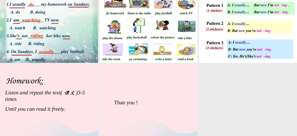 二年级英语下册 Module 6 Unit 1 I usually play basketball课件2 外研版（一起）-外研版小学二年级下册英语课件