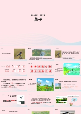 三年级语文下册 第一单元 第2课《燕子》教学课件 新人教版-新人教版小学三年级下册语文课件