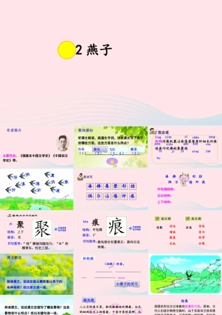 三年级语文下册 第一单元 第2课《燕子》课件 新人教版-新人教版小学三年级下册语文课件