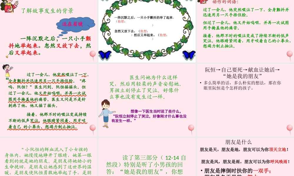 三年级语文下册 第五组 18《她是我的朋友》课堂教学课件2 新人教版-新人教版小学三年级下册语文课件