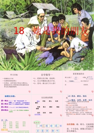 三年级语文下册 第五组 18《她是我的朋友》课堂教学课件2 新人教版-新人教版小学三年级下册语文课件