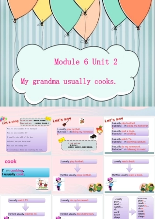 二年级英语下册 Module 6 Unit 2 My grandma usually cooks课件3 外研版（一起）-外研版小学二年级下册英语课件