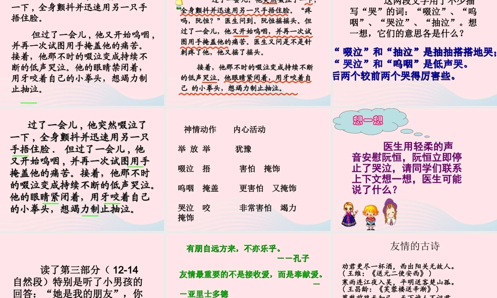 三年级语文下册 第五组 18《她是我的朋友》课堂教学课件3 新人教版-新人教版小学三年级下册语文课件