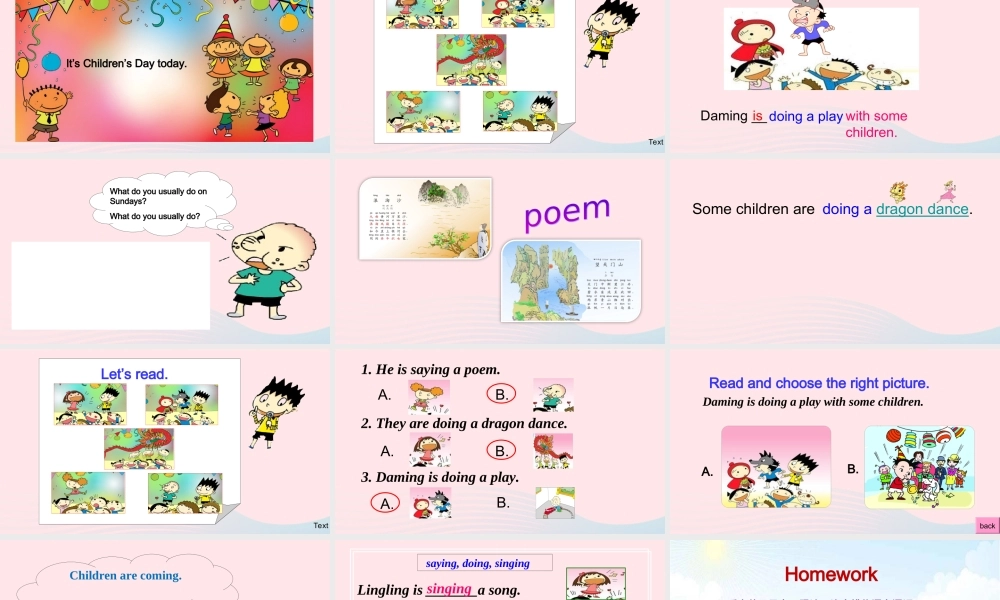 二年级英语下册 Module 7 Unit 1 It’s Children’s Day today课件1 外研版（一起）-外研版小学二年级下册英语课件