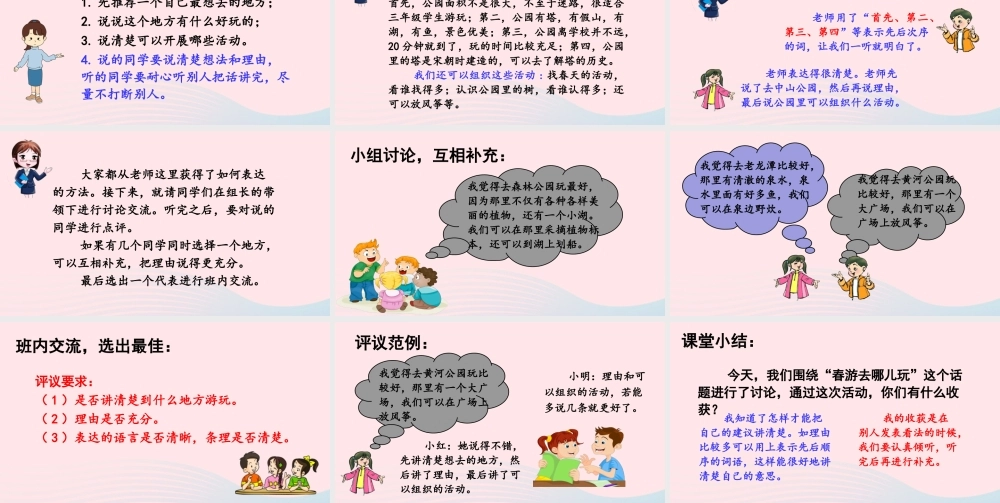 三年级语文下册 第一单元 口语交际：春游去哪儿玩教学课件 新人教版-新人教版小学三年级下册语文课件